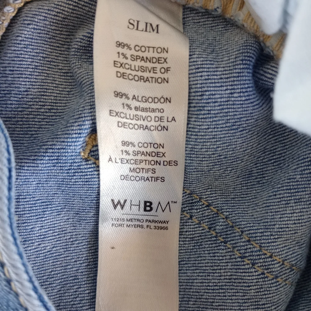 WHBM Slim Jeans Women Size 4 Medium Wash high rise - Picture 12 of 12